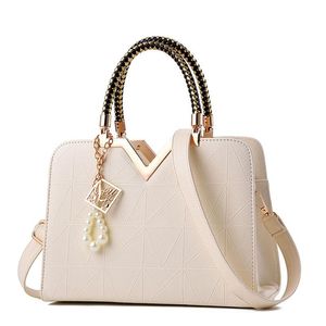 Nova bolsa feminina de verão para senhoras bolso de telefone com zíper bolsas de couro famosas bolsas de ombro crossbody (branco)