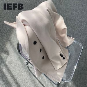 IEFBの男性の秋と冬のイギリス風のルーズダブルブレストウールのコート韓国のファッション中長服9Y4648 210524