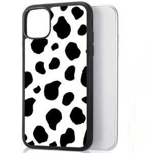 Anpassad mobiltelefonfodral Cow Zebra Pattern för iPhone 12 11 Pro XS Max XR X 7 8 Plus 2D Sublimering Skyddskåpa