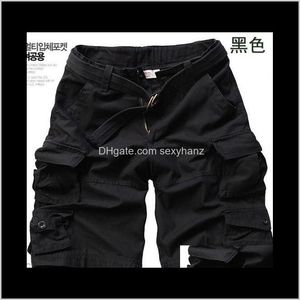 Abbigliamento da uomo Abbigliamento Drop Delivery Cargo per pantaloni di cotone Casual Slim Fit Pantaloncini da lavoro larghi Bermuda Uomo Xxxl 2021 L9Qcs