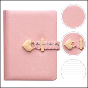 Notas suprimentos Escola Office Business IndustrialStudents Notepad Diário Livro de notebook Jornal With Lock Blinsepads Drop Delivery 2021