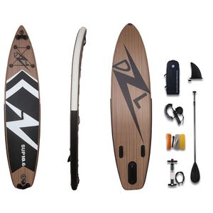 305 x 81 x 15 cm, Surfbrett aus Holz, ISUP-Leine, Pumpe und Tasche, Stand-Up-Paddle-Board, Holz, komplettes Zubehör. Per Zug oder Schiff mit Zollsteuer