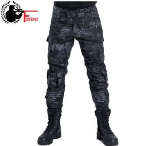 Pantaloni da uomo Pantaloni da caccia mimetici stile militare tattici per uomo Army Urban Ripstop Train Python Tuta Pantaloni cargo Moda maschile 210518