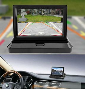 Auto-Rückfahrkameras, Parksensoren, 5 Zoll HD, faltbarer Monitor, Rückfahr-LCD-Display, Nachtsicht-Rückfahrkamera, rechts, toter Winkel, Kamera 12-