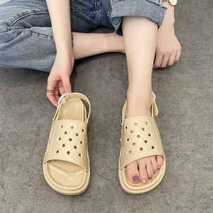 Корея стиль моды пляжные сандалии женские rome Sandal платформа пряжка Летняя обувь женщина опрятный сандалии Обувь размером 36-41 210611