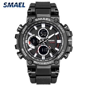 SMAEL Sports Men Watch Mens Analog Quartz Watches Man LED Digital Waterproof Military Wristwatch Male Clock Relogio Masculino X0524