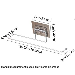 Selbstklebender hängender Toilettenpapierhalter aus Edelstahl für Badezimmer, Handtuch, Küchenschrank, Rollenpapier-Rack, Halter für Zuhause, Wand von Sea RRE12650