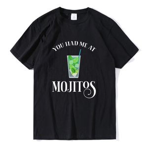 T-shirt da uomo T-shirt oversize You Had Me At Mojitos Divertente Mojito Lover Accessorio per uomo e donna Top in cotone unisex