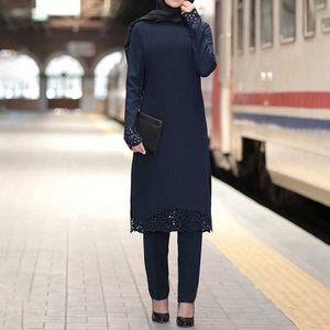 Muzułmańska Sukienka Hidżab Ramadan Eid Abaya Turcja Kaftan Dubaj Zestaw Caftan Turecki Odzież Islamska Afryki Suknie Dla Kobiet Ropa Garnitur Y0625