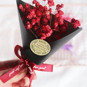 Mini Gypsophila Gedroogde Bloemen Boeket Bruiloft Decoratie Candy Box Gift Filler Home Pozy Props Fake Branch Decoratieve kransen