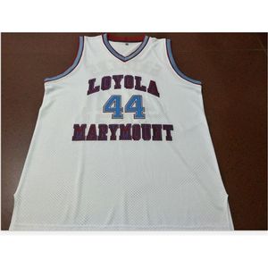 001Custom Men Youth women Rare # 44 Hank Gathers Loyola Marymount College Basketball Jersey Taglia S-6XL o personalizzato qualsiasi nome o numero di maglia