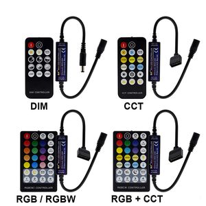 RF fjärrkontroll för enkelfärg / dubbelvitt / RGB / RGBW / RGB + CCT LED-stripkontroll