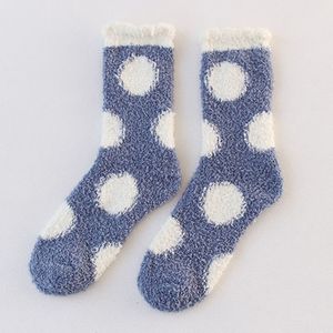 Kawaii Winter Coral Velvet Warm Socks Women Plush Lovely Sock Heart Dot Pattern Carpet Ladies Socks item