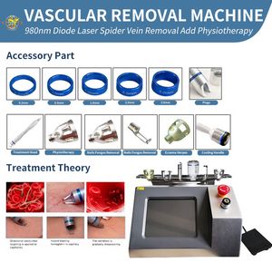 5 в 1 диодном лазерном сосудистых пауках Удаление Эффективное лечение красной сосудистой сосудистой обработкой 980 EVLT 980NM