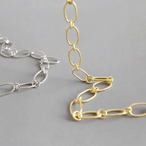 Real 925 Sterling Silver Sticked Braid Chain Hängsmycke Halsband Fina Smycken För Kvinnor Engagemang Delkedjor