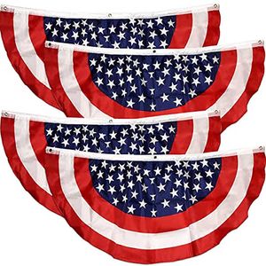 45*90cm Fan-shaped Flags Patriotic Bunting Banner American Flag Stars And Stripes USA July 4 r Memorial Day Ands Independence Days Outdoor Decorations HH21-326
