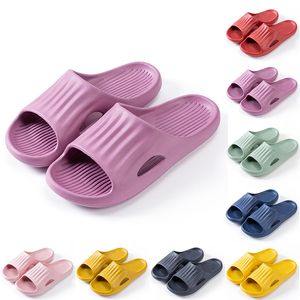 Non-Brand mens women slippers shoes wine red lemon yellow green pink purple dark blue men slipper bathroom wading shoe