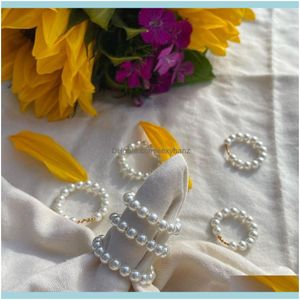 女性のためのクラスタージュエリーファッションの手作りのシェルの環状のリング女性弾性調節可能なジュエリーステンレス鋼のビーズの結婚式のギフトドロップデリバリー20
