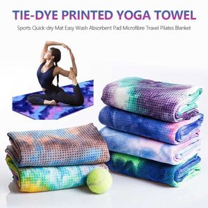 Fitness Towel 63 * 183cm Printed Yoga Mat Microfiber Non-slip Tie-dye Sports Beach Swimming Quick-drying Yoga Shop Towel