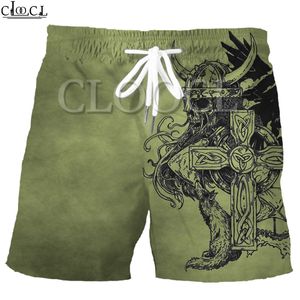 CLOOCL Viking Tattoo Pirate Beliebte Sommer Strand Shorts 3D Druck Mode Männer Sport Harajuku Hip Hop Wild Shorts X0316