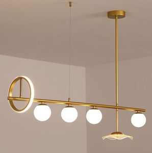 Modern LED Pendant Lampor Guld för matsal Bedroom Kök Ljuskrona Lampa Bar Cafe Kreativitet Luster Inomhus takfäste