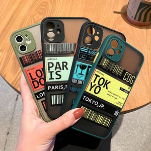 Fashion designer Phone Cases City Barcode for iphone 13 Pro Max 12mini 11 11pro 11promax 12 12pro 12promax XR XSMax TPU protection shell shock-proof cellphone cover