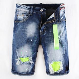 Man Designers Kläder 2021 Mäns Shorts Hip Hop Fashion Luxury Style Bike Motorcykel Rock Revival Sport Kort Byxor Casual Andningsbar Hål Broderi Biker Jeans