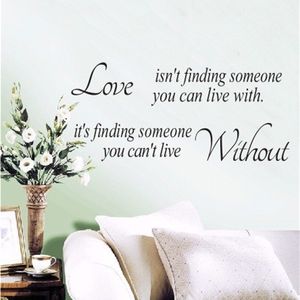 Wall Sticker Love Isn't Finding Black Art Removable Room Decals 210420