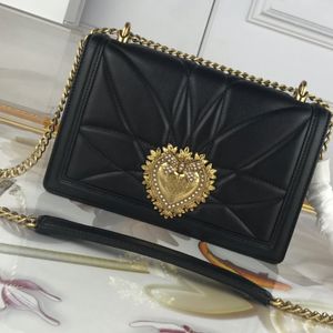 Shoulder Crossbody Bag Messenger Purse Handbags Lady Chain Bags Fashion High Quality Real Leather Love Flip Over Inlaid Pearl Decoration