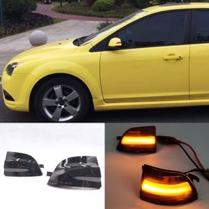 2 adet LED Dinamik Dönüş Sinyal Işık Araba Dikiz Aynası LED Göstergesi Ford Focus 2 MK2 2004-2008 C-max