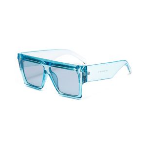 Kvinnor Fashion Square Delikat Tosunglasses Oversierad Gradient UV400 Kör Transparent Svart Solglasögon Blå Beach Holiday och Jemff