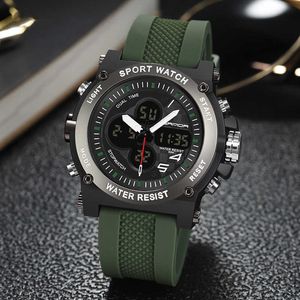 Dual Display Ourdoor Sport Men's Digital Watches Quartz Wristwatches Waterproof Military Watch for Men Clock Relogios Masculino G1022