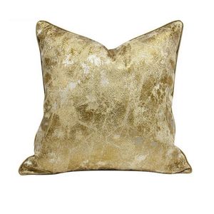 Light Luxury Style Cushion Capa Champagne Golden Abstract Geométrico Padrão Passagem Casa Casa EL Bed Sofá Lança Caixa Caso/Decorati