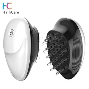 Silicone Electric Scalp Massage Comb for Hair Growth Vibrating Head r Hairbrush Acupuncture Pain Relief 220222