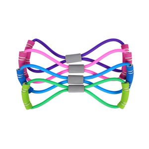 Figure 8 Shaped Resistance Band Yoga Stripes Arm Chest Expander Home Gym Fitness Eight Word Pulling Rope Elastic Exercise Muscle Training Tubing Rubber Durable Belt