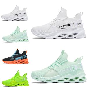 Partihandel Non-Brand Män Kvinnor Running Skor Blade Andas Sko Svart Vit Volt Orange Gula Mens Trainer Utomhus Sport Sneakers 39-46