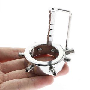 Nxy Cockrings Stainless Steel Glans Ring Cock with Urethral Catheter Penis Pendant Magnetic Metal Scrotum Bdsm Fetish 1209