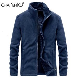 Chaifenko Winter Fleece Jacket Parka Coat Men Spring Casual Bomber Militär Outwear Tjock Varm Taktisk Army Jacket Män 210927