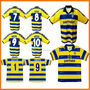 1998 1999 2000 Parma Maglie da calcio retrò Casa lontano 98 99 00 FUSER 8 BAGGIO 9 CRESPO 10 ORTEGA 11 AMOROSO F CANNAVARO maglia classica Maglie da calcio vintage