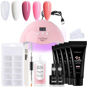 Nail Gel 13pcs Set For Building Acrylic Extension Kit With Lamp Fast Draying UV Manicure Upper Forms GL1863