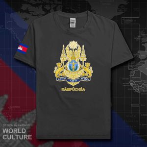 カンボジア・カンパチアメンズTシャツファッションジャージ国立チームコットンTシャツ服ティーカントリースポーツKHMカンボジア州クメール20 x0621