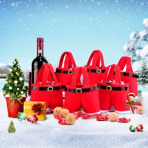 Kerstzakken Decoratie Kerst Candy Handtas Rode Broek Gift Bag stks partij cm