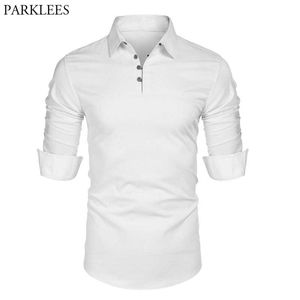 Мужские белые льняные порывы повседневные повсеместные кнопки вниз воротник с длинными рукавами пляжные рубашки мужчины легкая дышащая верхняя блузка 210522