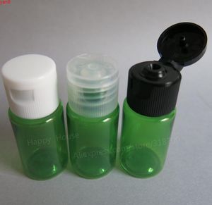 100x10 ml Taşınabilir Açık Seyahat Seti Mini Boş Plastik Losyon Şişe Flip Top Cap 10cc Yeşil Kozmetik Konteyner
