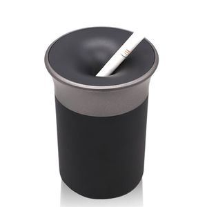 Black Portable Car Ash Tray Ashtray Storage Cup desk Cigarette Holder 210628