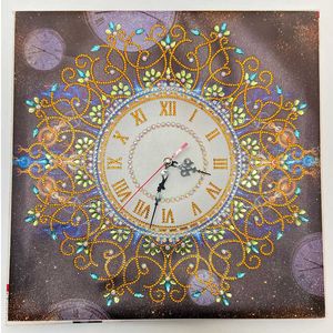 5D DIY Specjalny kształt haftu Zegar ścienny Malowanie Cross Stitch Watch Diamond Mosaic Rhinestones Home Decor