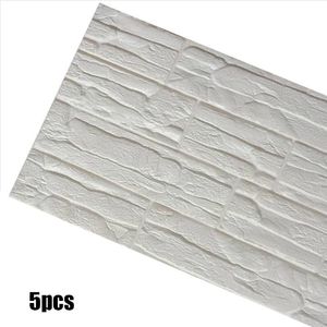 Adesivos de parede 5 pcs 3d telha tijolo quarto decoração impermeável painel de espuma papéis de parede para sala de estar Cozinha TV pano de fundo 60 * 30 cm