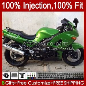 OEM-Einspritzung neue grüne glänzende Verkleidung für KAWASAKI NINJA ZZR-400 ZZR-600 2001 2002 2003 2004 2005 2006 2007 84HC.87 ZZR600 ZZR400 ZZR 400 600 93 94 95 96 97 98 99 00 Body Kit