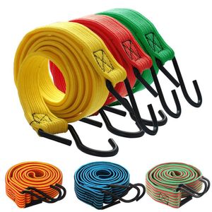 1.5/2Meters High Strength Elastic Rubber Luggage Rope Cord Hooks Bikes Tie Bicycle Roof Rack Strap Fixed Band Hook