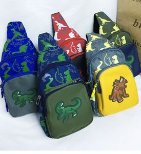 Moda çocuk dinozor sırt çantası bebek omuz çantası çocuk bel çantaları mini madeni para cüzdan